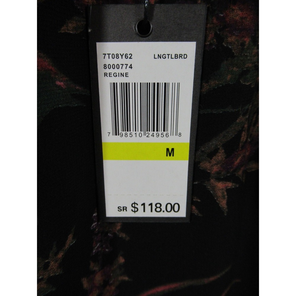NEW Max Studio Longtail Bird Print Ruffle Dress Women Medium Sleeveless - Picture 6 of 10